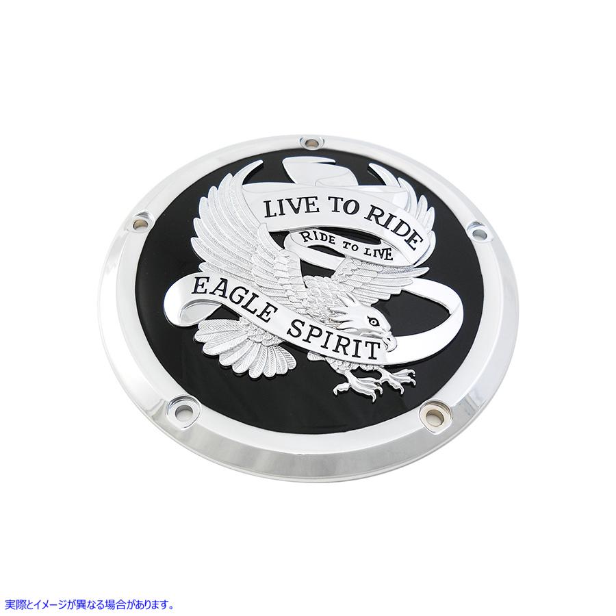 42-0225 イーグル スピリット ダービー カバー ブラック 取寄せ Vツイン Eagle Spirit Derby Cover Black (検索用／