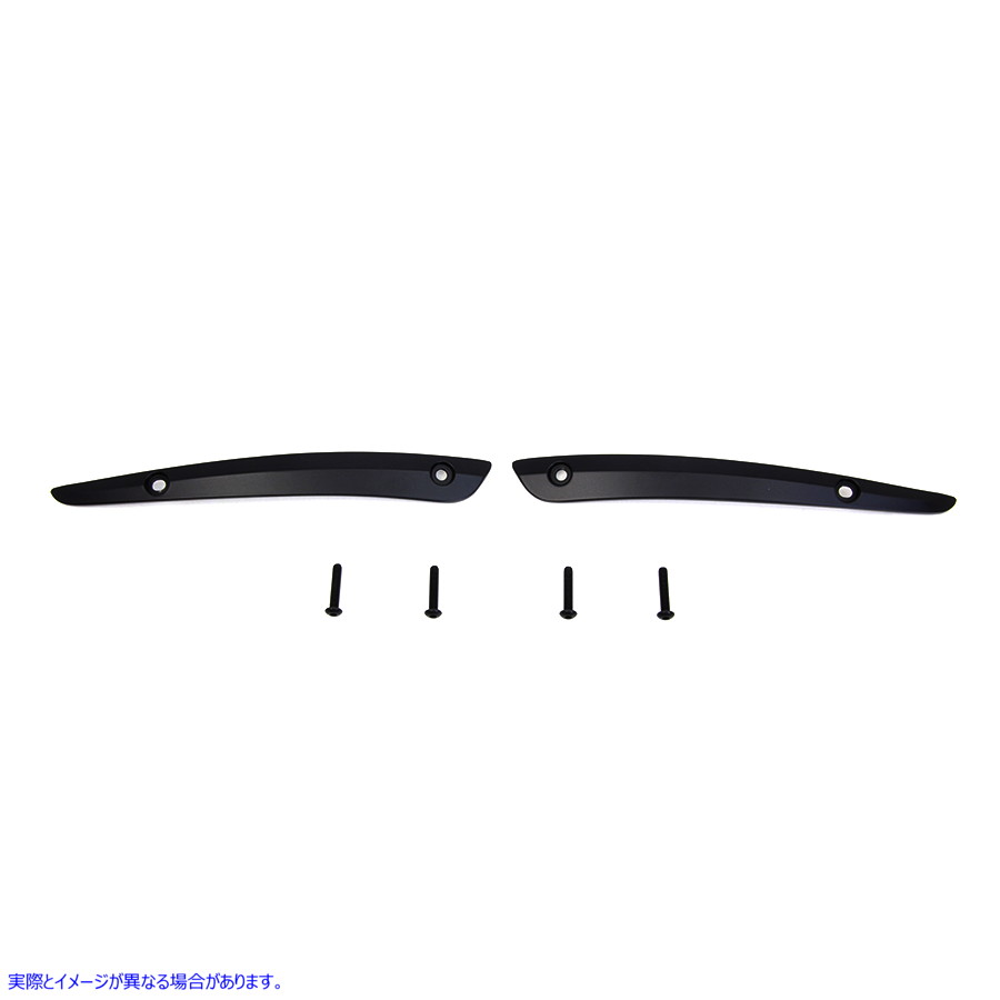 42-0235 ブラック スプリット フロントガラス トリム セット 取寄せ Vツイン Black Split Windshield Trim Set (検索用／5740032