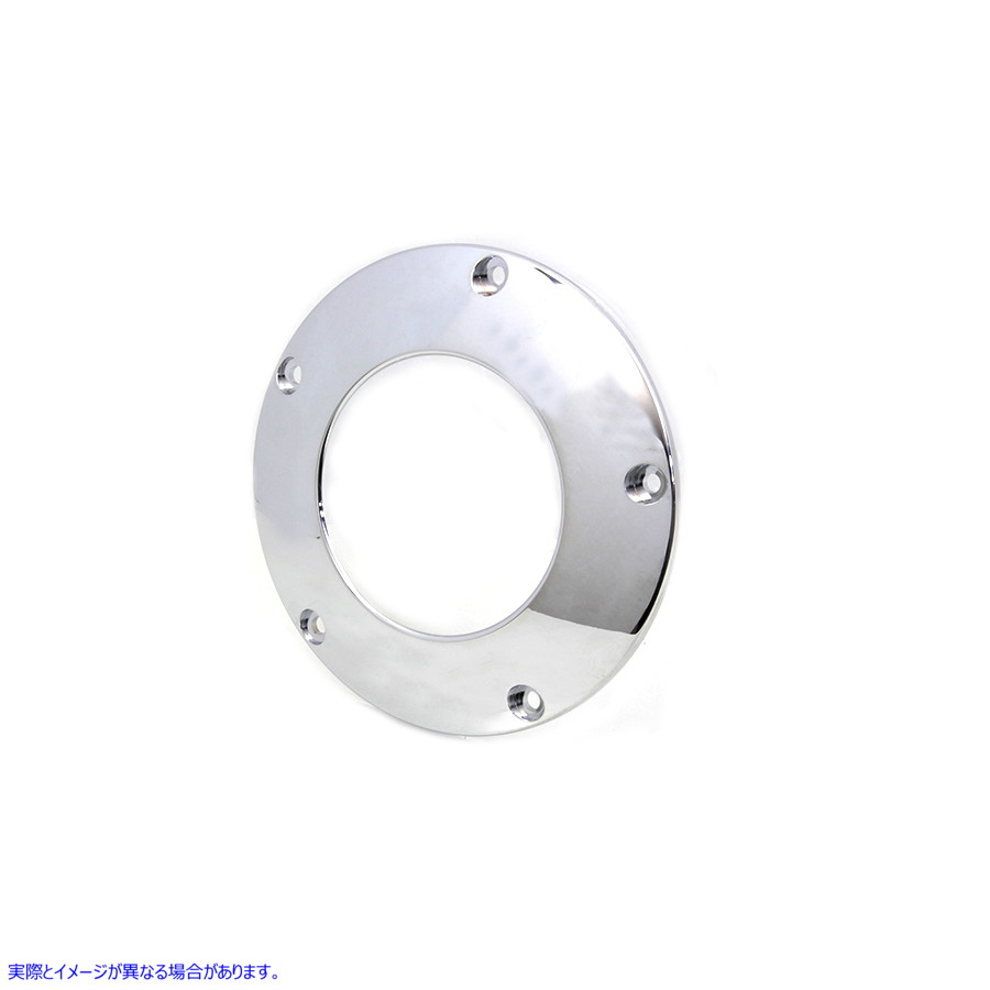 42-0240 クローム 5 穴 C スルー ダービー カバー 取寄せ Vツイン Chrome 5-Hole C-Thru Derby Cover (検索用／