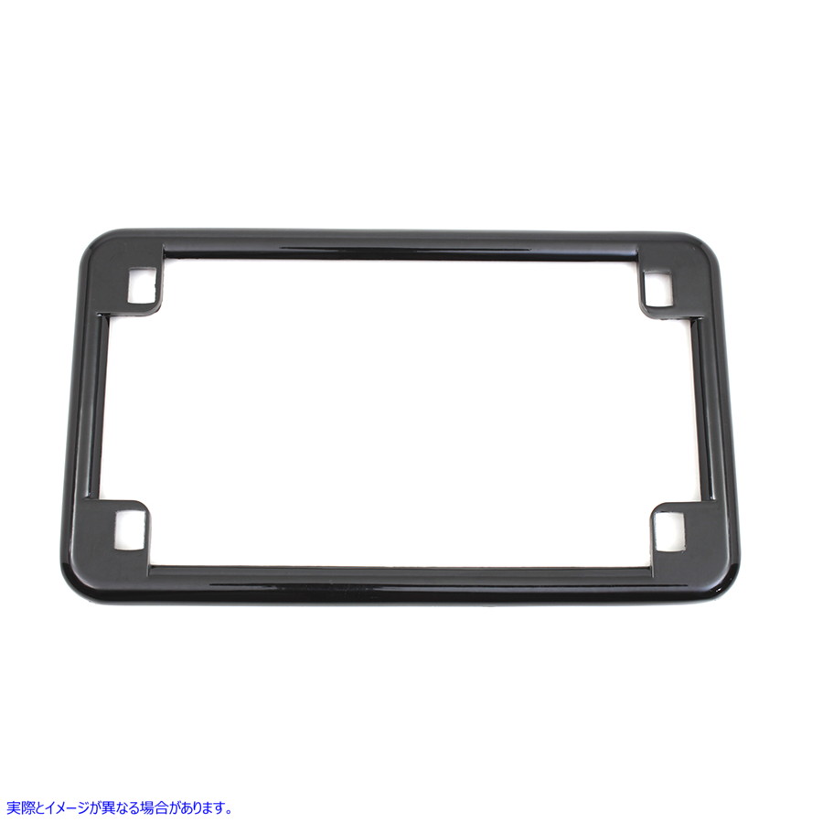 42-0271 ナンバープレートフレーム ブラック 取寄せ Vツイン License Plate Frame Black (検索用／