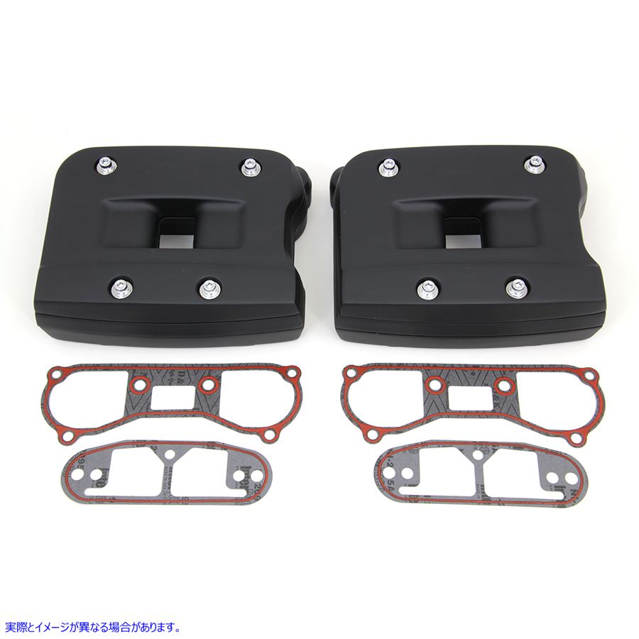 42-0356 ブラック ロッカー ボックス カバー セット 取寄せ Vツイン Black Rocker Box Cover Set (検索用／