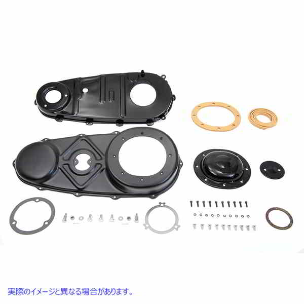 42-0372 ブラックのプライマリーカバーキット 取寄せ Vツイン Black Primary Cover Kit (検索用／