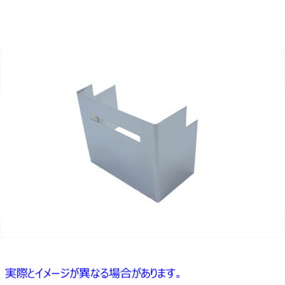 42-0501 シングルスロットビューホール付きクロームバッテリーサイドカバー 取寄せ Vツイン Chrome Battery Side Cover with Sin