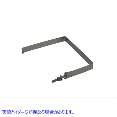 42-0524 ステンレススチール製バッテリーストラップ 取寄せ Vツイン Stainless Steel Battery Strap (検索用／66476-73A