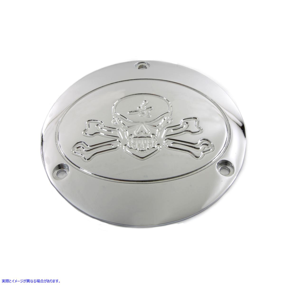 42-0578 クロームボーンヘッドタイプダービーカバー 取寄せ Vツイン Chrome Bonehead Type Derby Cover (検索用／