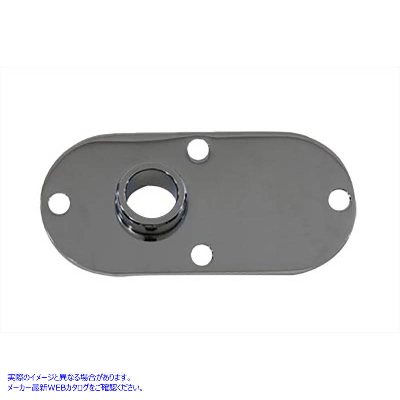 42-0739 楕円形検査カバー クローム 取寄せ Vツイン Oval Inspection Cover Chrome (検索用／60529-90A
