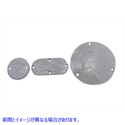 42-0743 フレームカバーセット クローム 取寄せ Vツイン Flame Cover Set Chrome (検索用／