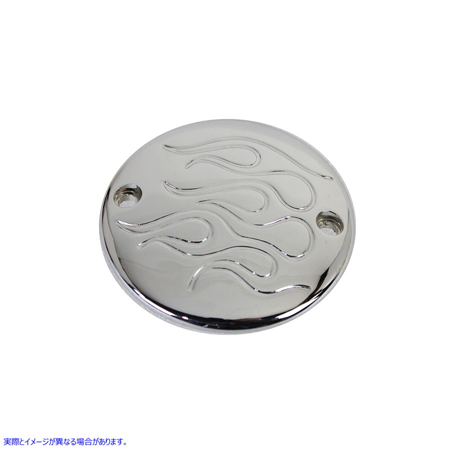 42-0748 クローム 2 穴火炎点火システム カバー 取寄せ Vツイン Chrome 2-Hole Flame Ignition System Cover (検索用／