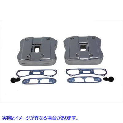 42-0792 ロッカー ボックス カバー セット クローム 取寄せ Vツイン Rocker Box Cover Set Chrome (検索用／