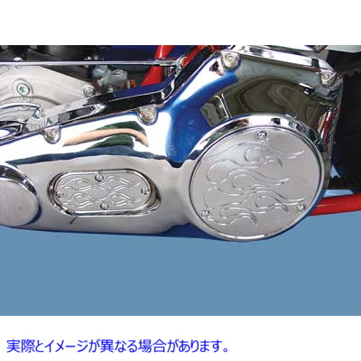42-0817 3穴フレームダービーおよびオーバル検査セット クローム 取寄せ Vツイン 3-Hole Flame Derby and Oval Inspection Set C