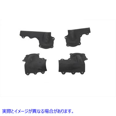 42-0854 ナックルヘッド ロッカー アーム カバー セット パーカーライズド 取寄せ Vツイン Knucklehead Rocker Arm Cover Set Pa