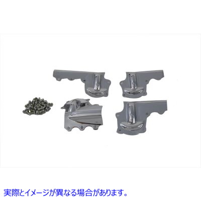 42-0863 レプリカ ロッカー アーム カバー セット クローム 取寄せ Vツイン Replica Rocker Arm Cover Set Chrome (検索用／