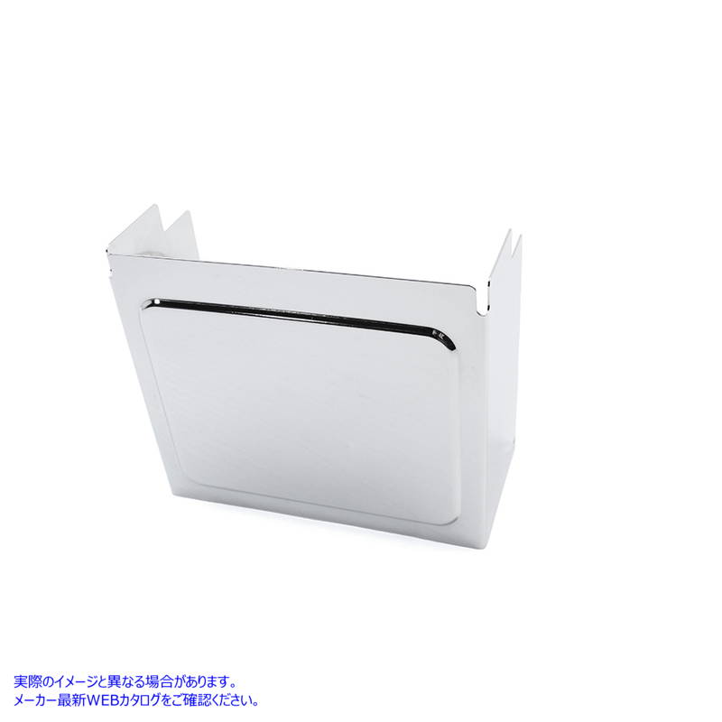 42-0882 バッテリーサイドカバー クロームエンボス加工 取寄せ Vツイン Battery Side Cover Chrome Embossed (検索用／66375-97
