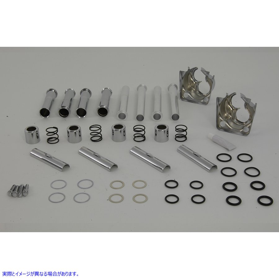 42-0903 プッシュロッドカバーセット クローム 取寄せ Vツイン Pushrod Cover Set Chrome (検索用／