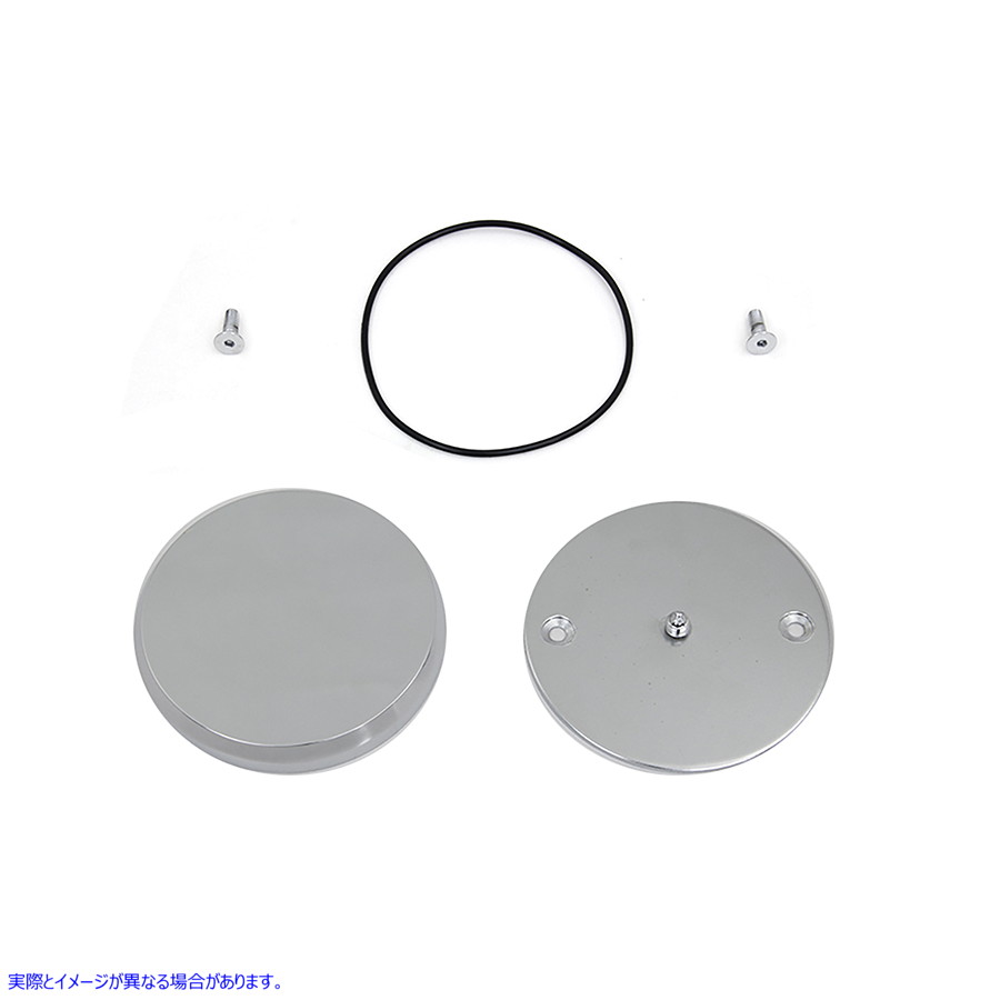42-0956 隠しネジ付きスムーズクローム点火システムカバー 取寄せ Vツイン Smooth Chrome Ignition System Cover with Hidden Sc