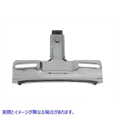 42-0966 ナンバープレートフレーム クロームビレット LEDトップランプ付き 取寄せ Vツイン License Plate Frame Chrome Billet w