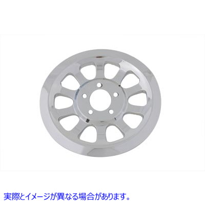 42-1014 アウタープーリーカバー 66歯 クローム 取寄せ Vツイン Outer Pulley Cover 66 Tooth Chrome (検索用／37757-07
