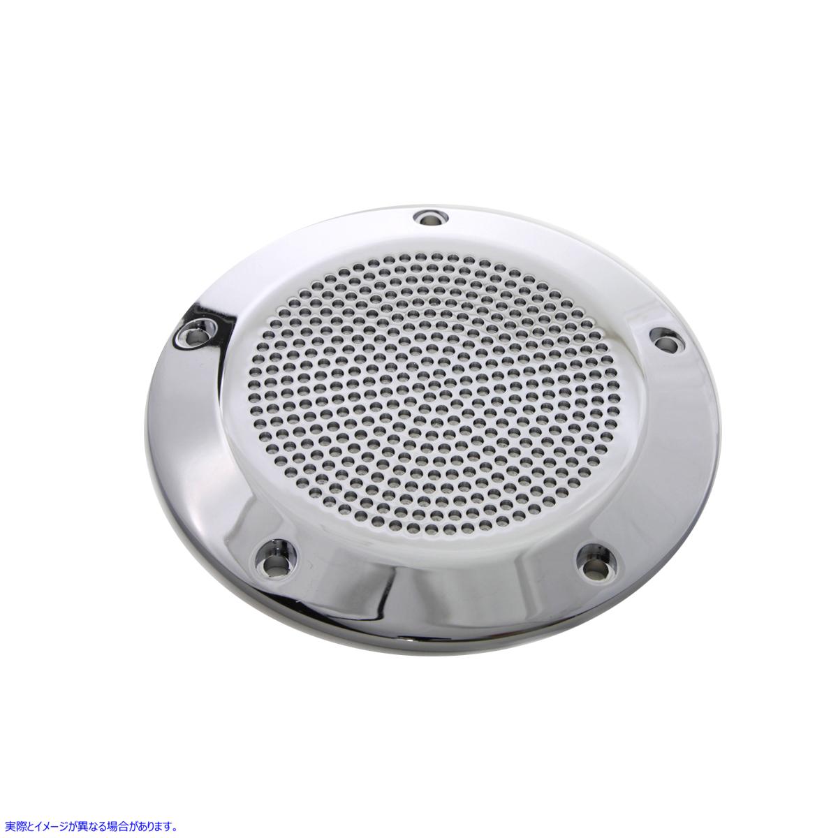 42-1089 クローム穴あき5穴ダービーカバー 取寄せ Vツイン Chrome Perforated 5-Hole Derby Cover (検索用／
