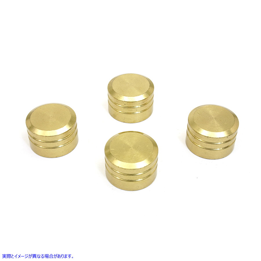 42-1092 真鍮シリンダーヘッドボルトカバー 取寄せ Vツイン Brass Cylinder Head Bolt Cover (検索用／