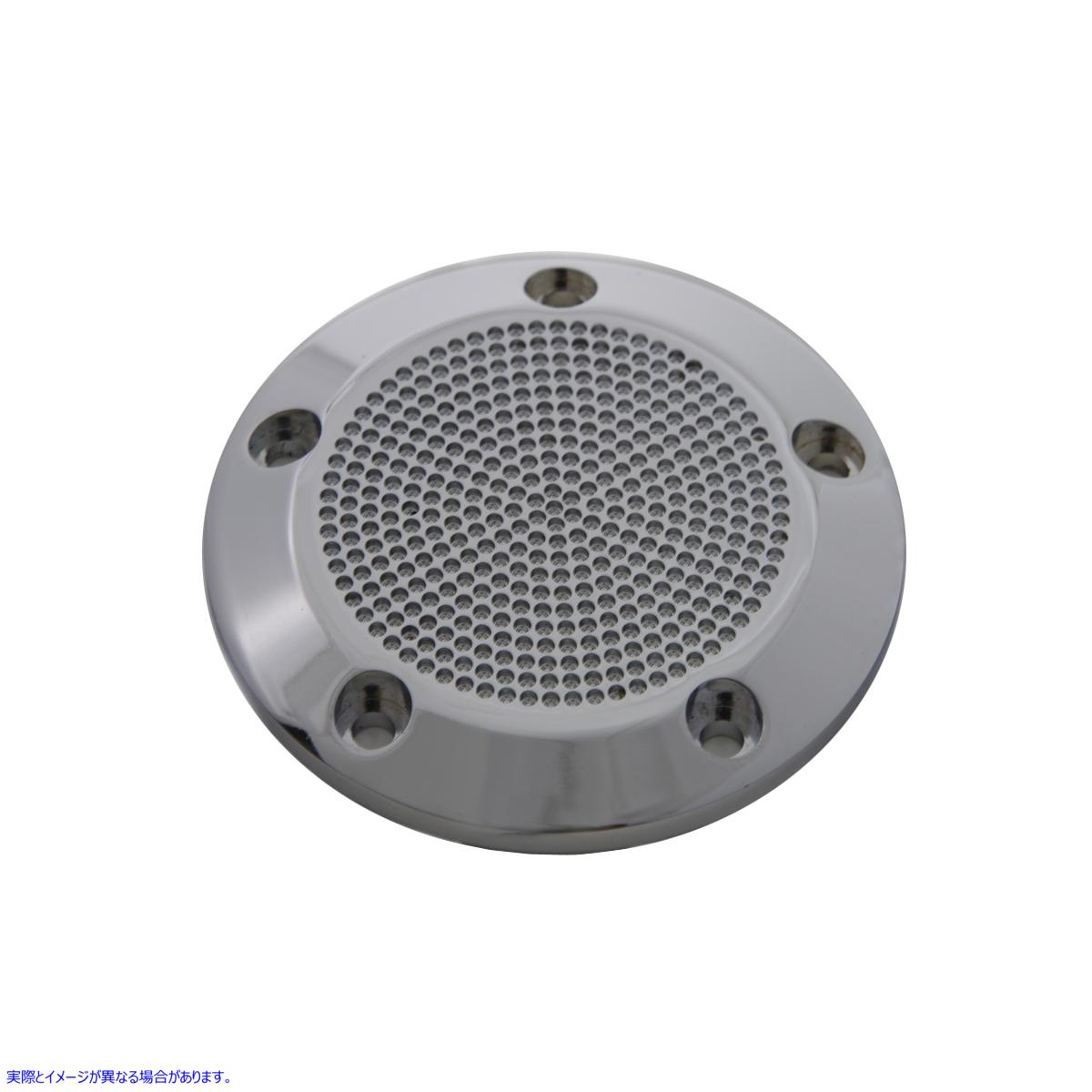42-1093 クローム 5 穴穴あき点火システム カバー 取寄せ Vツイン Chrome 5-Hole Perforated Ignition System Cover (検索用／