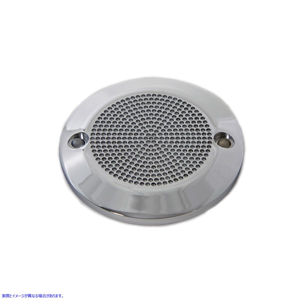 42-1110 クローム 2 穴穴あき点火システム カバー 取寄せ Vツイン Chrome 2-Hole Perforated Ignition System Cover (検索用／