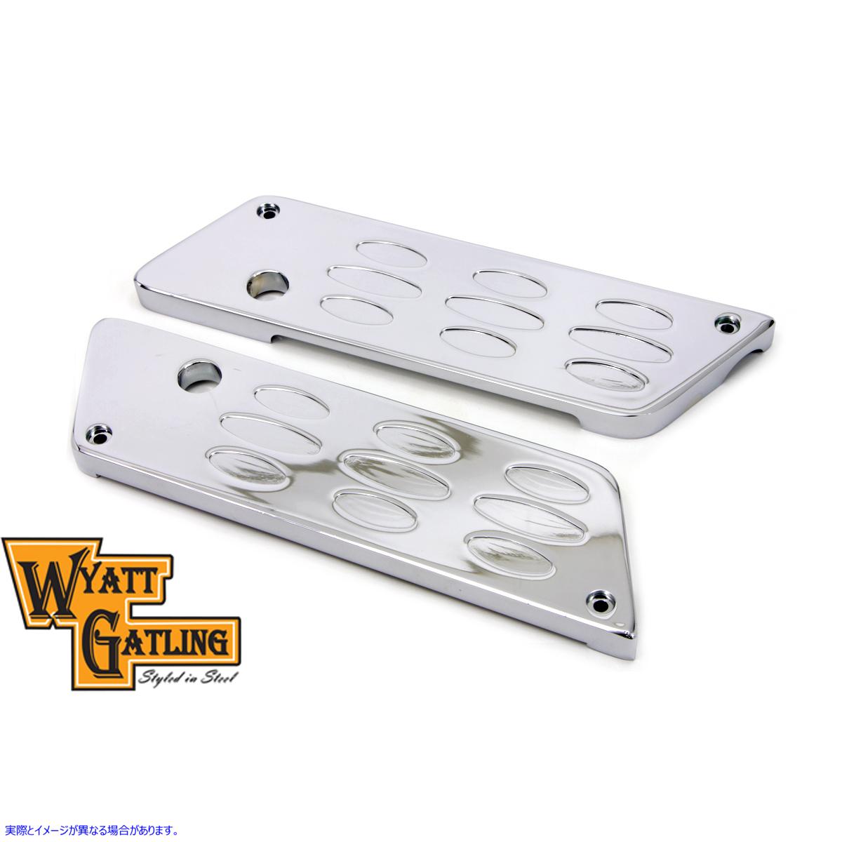 42-1128 ワイアット ガトリング サドルバッグ フェイス プレート 取寄せ Vツイン Wyatt Gatling Saddlebag Face Plate (検索用／