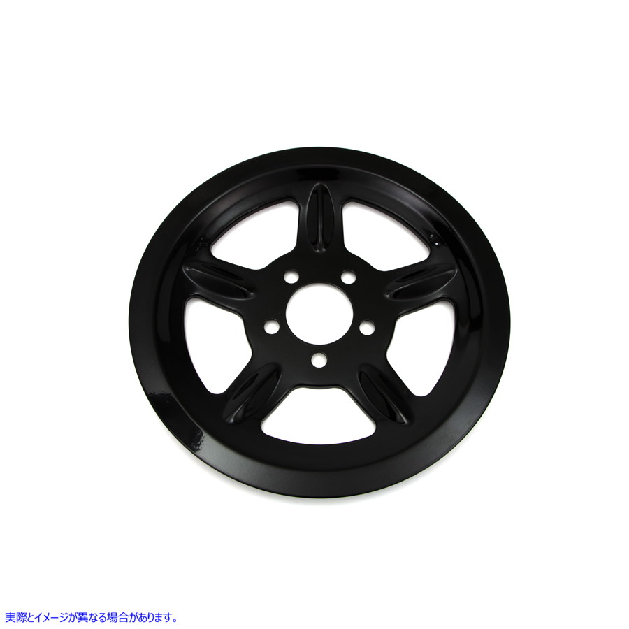 42-1132 ブラック リア プーリー カバー 68 歯 取寄せ Vツイン Black Rear Pulley Cover 68 Tooth (検索用／91746-03