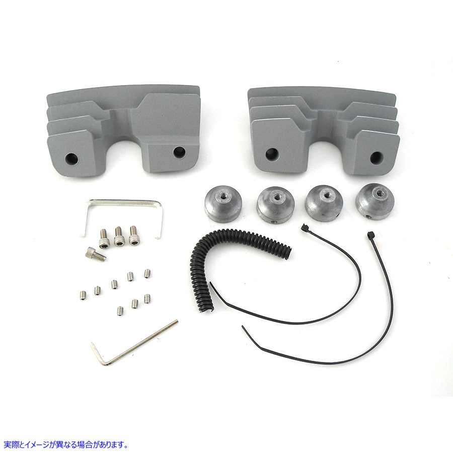 42-1154 ヘッドボルト＆スパークプラグカバーキット シルバー 取寄せ Vツイン Head Bolt and Spark Plug Cover Kit Silver (検索