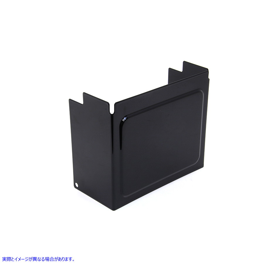 42-1164 バッテリーサイドカバー 黒エンボス 取寄せ Vツイン Battery Side Cover Black Embossed (検索用／66375-97