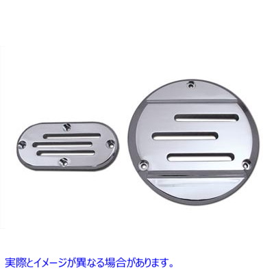 42-1225 ベント付きダービーおよび検査カバーキット ビレット 取寄せ Vツイン Vented Derby and Inspection Cover Kit Billet (