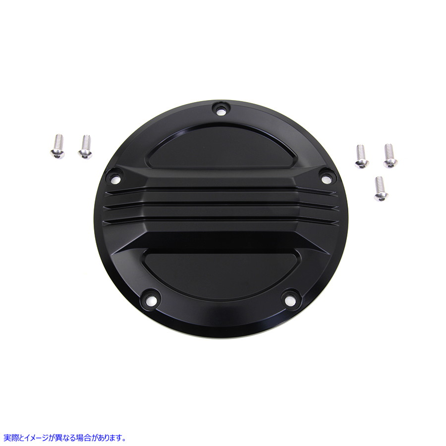 42-1373 ブラック エア フロー ダービー カバー 取寄せ Vツイン Black Air Flow Derby Cover (検索用／