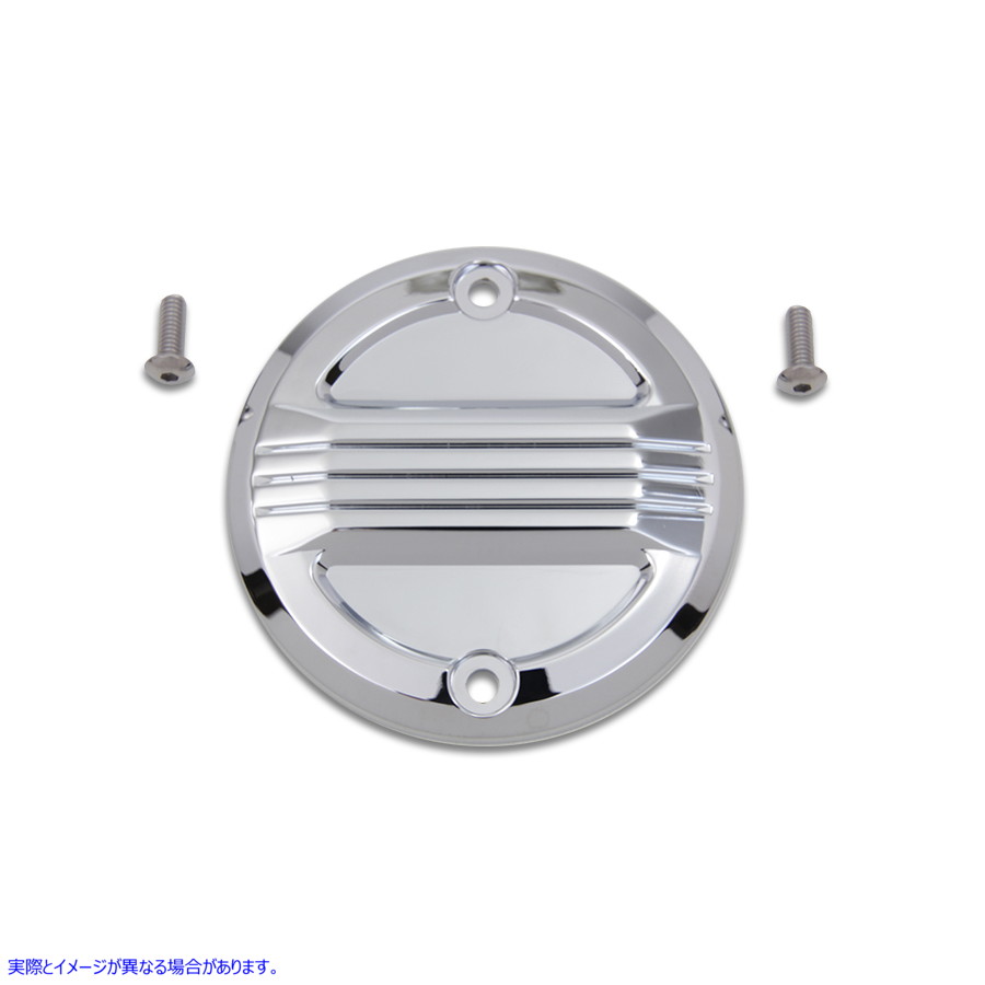 42-1385 クロームエアフロー点火システムカバー 取寄せ Vツイン Chrome Air Flow Ignition System Cover (検索用／