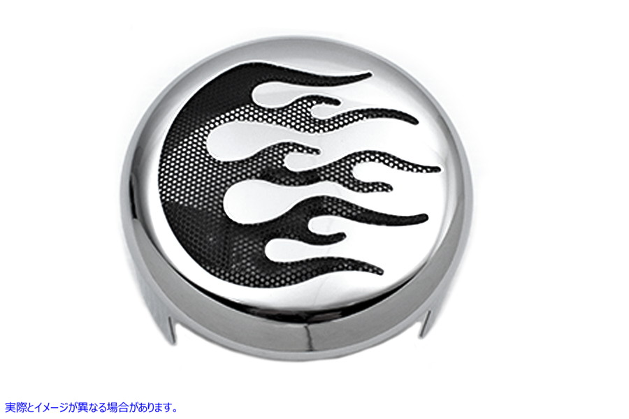 42-1527 フレームアクセントホーンカバー 取寄せ Vツイン Flame Accent Horn Cover (検索用／