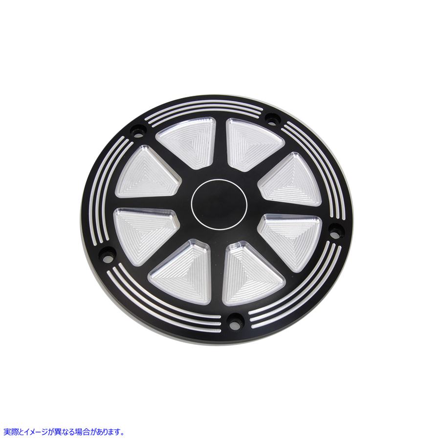 42-1543 ブラック コントラスト ダービー カバー 取寄せ Vツイン Black Contrast Derby Cover (検索用／25700250