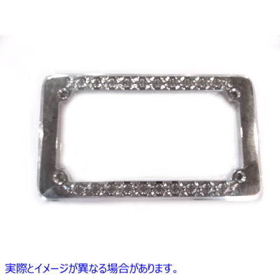 42-1575 ナンバー プレート フレーム マルタ スタイル クローム 取寄せ Vツイン License Plate Frame Maltese Style Chrome (検