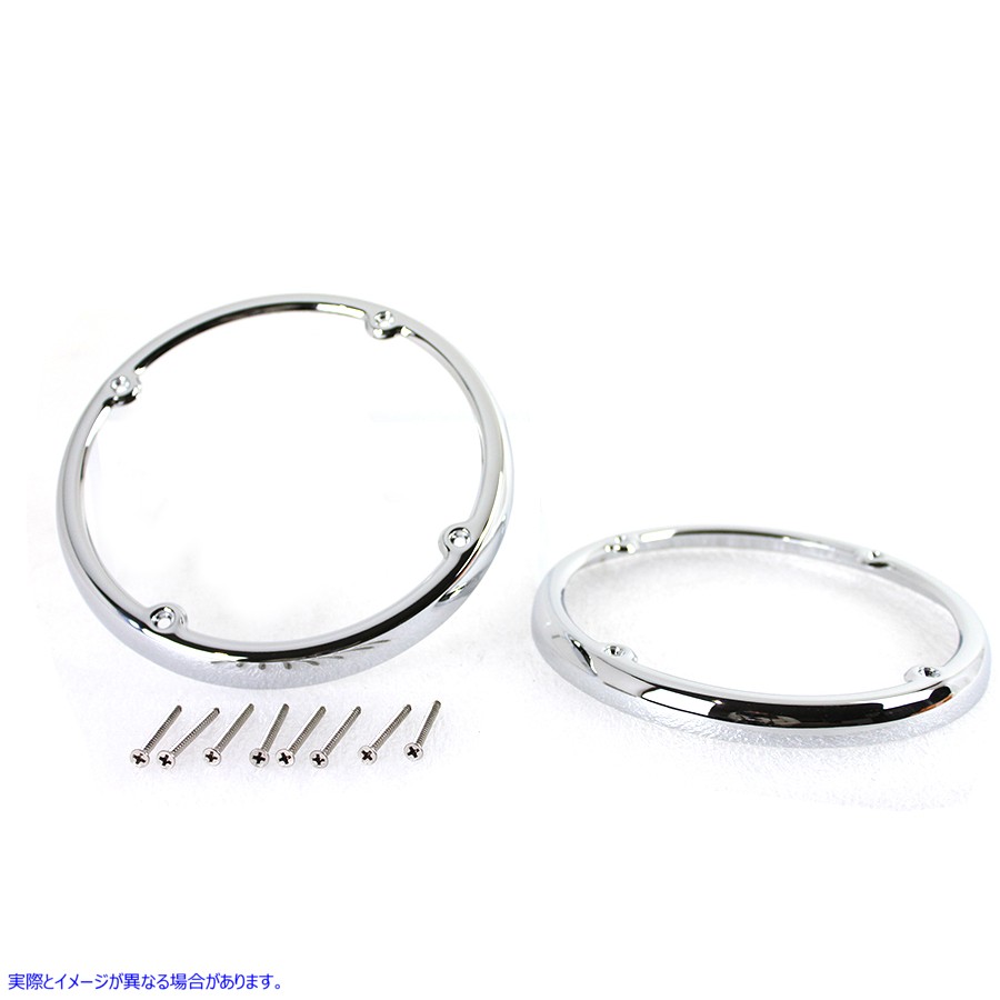 42-1745 クローム リア ツアーパック スピーカー トリム セット 取寄せ Vツイン Chrome Rear Tour-Pak Speaker Trim Set (検索用