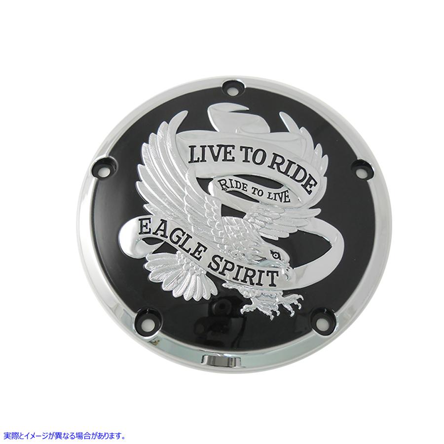 42-7104 イーグル スピリット ダービー カバー ブラック 取寄せ Vツイン Eagle Spirit Derby Cover Black (検索用／