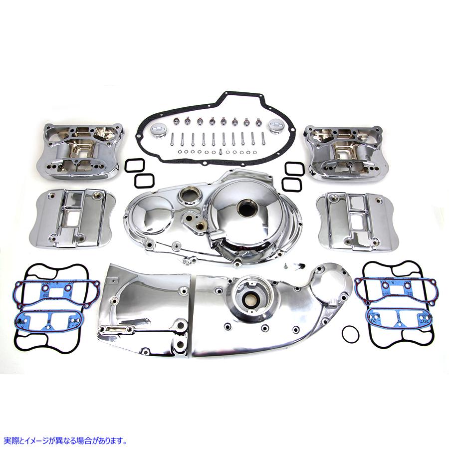 42-8690 クロームエンジンドレスアップキット 取寄せ Vツイン Chrome Engine Dress Up Kit (検索用／