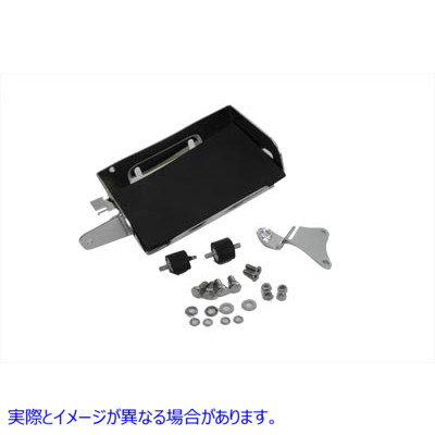 42-9910 クロームバッテリーキャリアキット 取寄せ Vツイン Chrome Battery Carrier Kit (検索用／66204-74