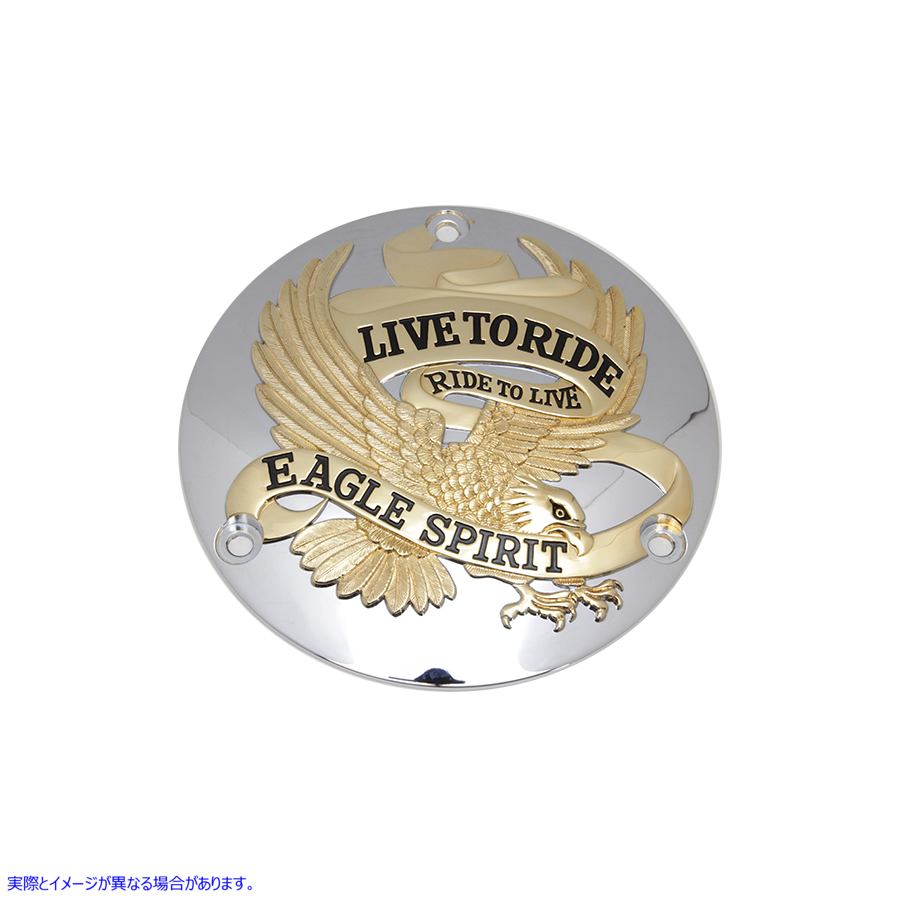 42-9944 イーグル スピリット ダービー カバー ゴールド インレイ 取寄せ Vツイン Eagle Spirit Derby Cover Gold Inlay (検索用