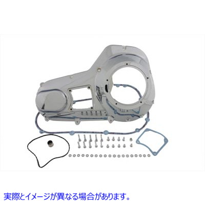 43-0249 クロームアウタープライマリーカバーキット 取寄せ Vツイン Chrome Outer Primary Cover Kit (検索用／