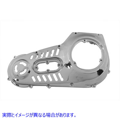 43-0252 ベント付きクロームアウタープライマリーカバー 取寄せ Vツイン Vented Chrome Outer Primary Cover (検索用／