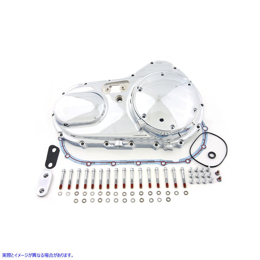 43-0284 クロームアウタープライマリーカバーキット 取寄せ Vツイン Chrome Outer Primary Cover Kit (検索用／