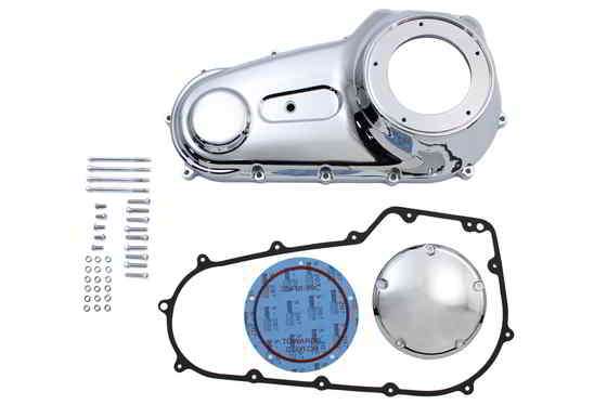 43-0288 クロームアウタープライマリーカバーキット 取寄せ Vツイン Chrome Outer Primary Cover Kit (検索用／
