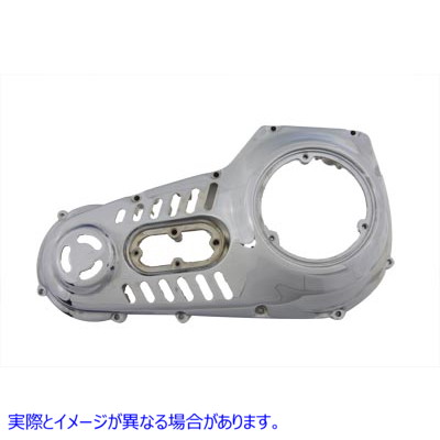 43-0290 ベント付きクロームアウタープライマリーカバー 取寄せ Vツイン Vented Chrome Outer Primary Cover (検索用／