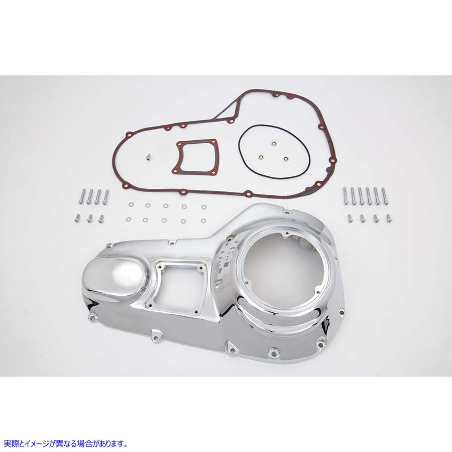 43-0341 クロームアウタープライマリーカバーキット 取寄せ Vツイン Chrome Outer Primary Cover Kit (検索用／