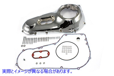 43-0344 クロームアウタープライマリーカバーキット 取寄せ Vツイン Chrome Outer Primary Cover Kit (検索用／