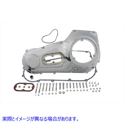 43-0346 クロームアウタープライマリーカバーキット 取寄せ Vツイン Chrome Outer Primary Cover Kit (検索用／