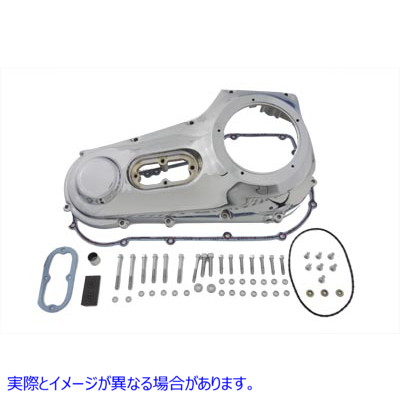 43-0347 クロームアウタープライマリーカバーキット 取寄せ Vツイン Chrome Outer Primary Cover Kit (検索用／
