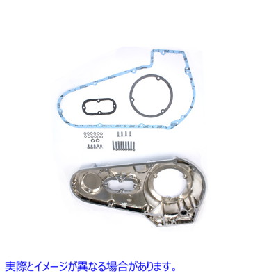 43-0349 クロームアウタープライマリーカバーキット 取寄せ Vツイン Chrome Outer Primary Cover Kit (検索用／